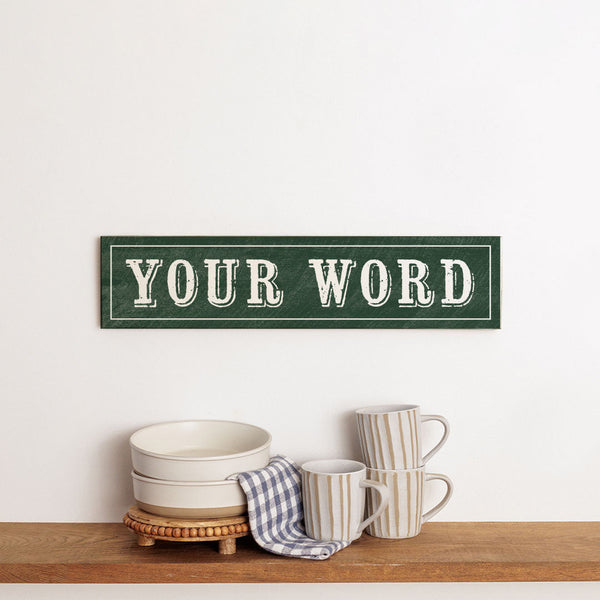 Vintage Green Bordered Personalized Barn Wood Sign