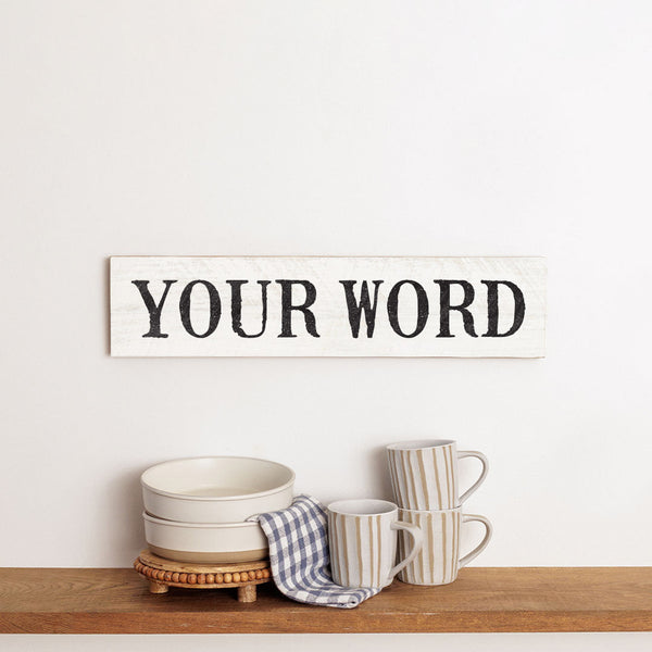 Distressed White Personalized Barn Wood Sign