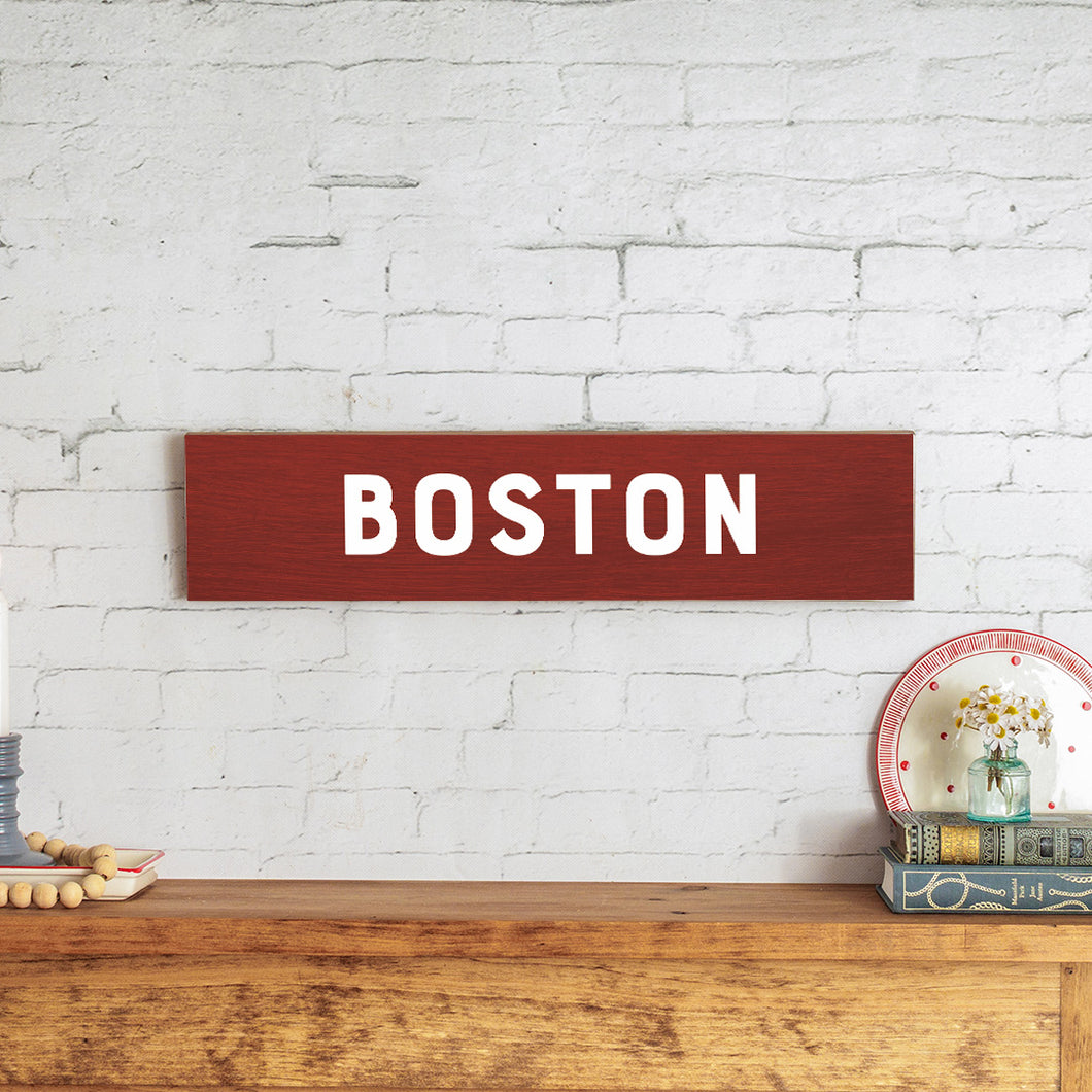 Personalized Your Word Classic Red Barn Wood Sign