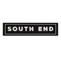South End Black and White Barnwood Sign