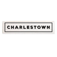 Charlestown White and Black Barnwood Sign