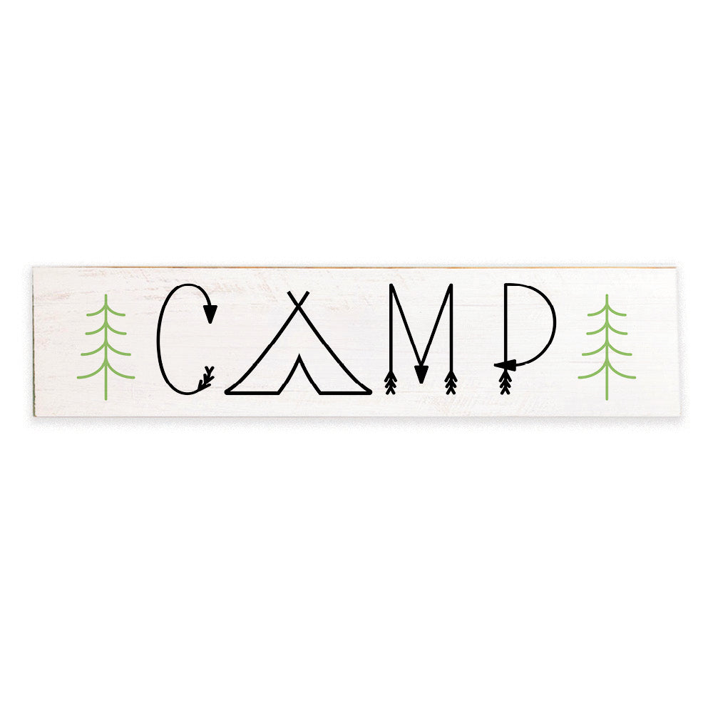 Camp Tent Barnwood Sign