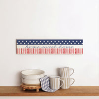 American Flag Home Sweet Home Barn Wood Sign