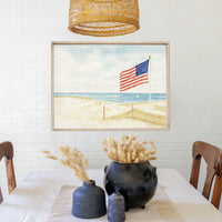 American Flag Beach Wall Art