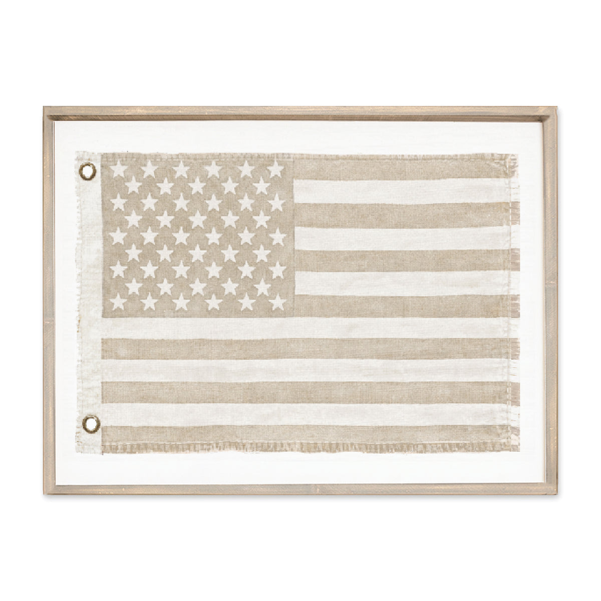 American Vintage Flag Whitewash Wall Art