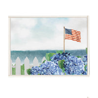 American Hydrangea Dreams Wall Art - Natural Frame