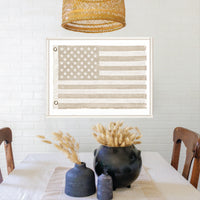American Vintage Flag Whitewash Wall Art