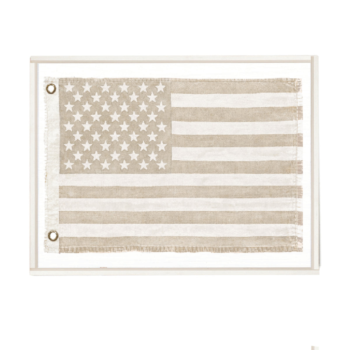 American Vintage Flag Whitewash Wall Art