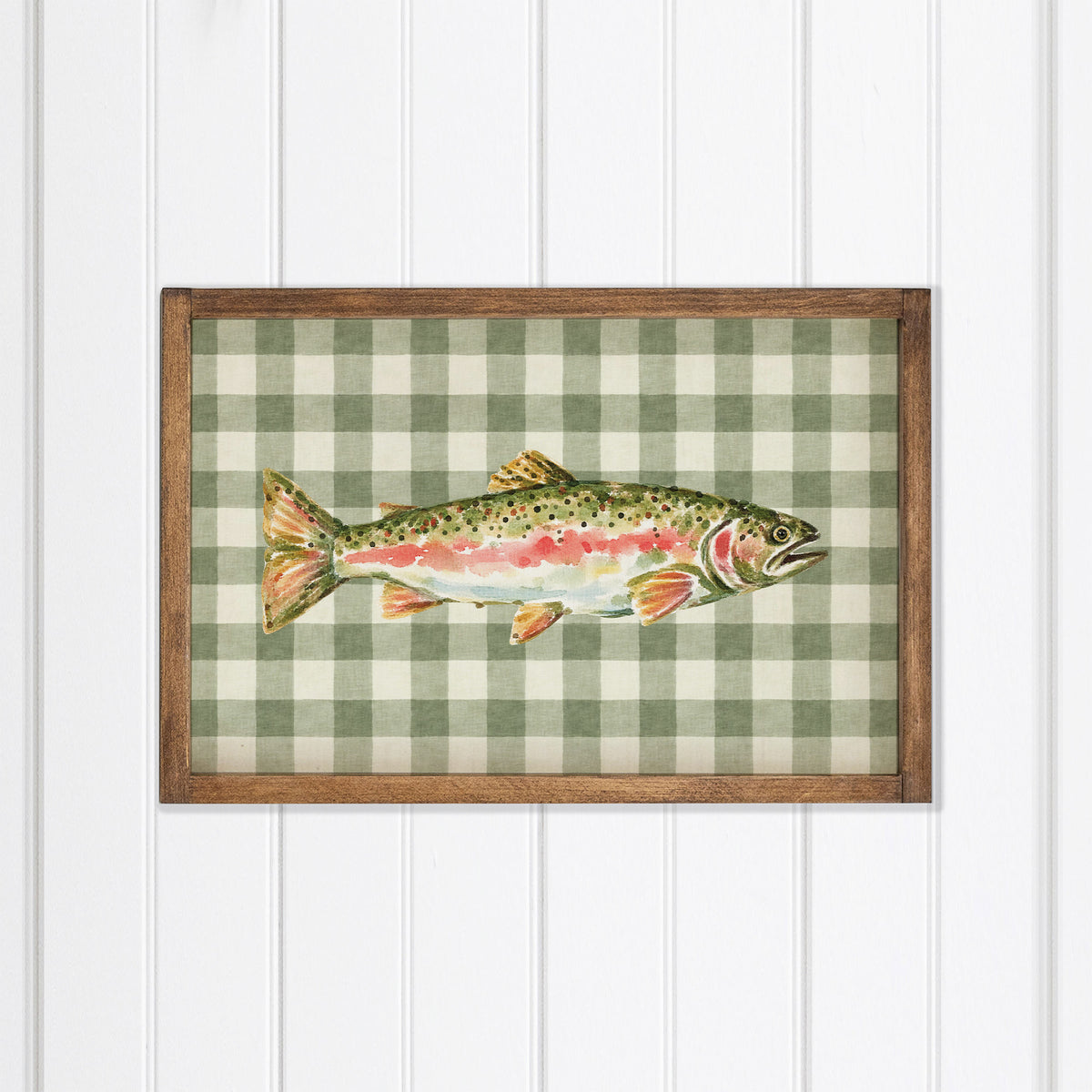 Trout Gingham Wall Art