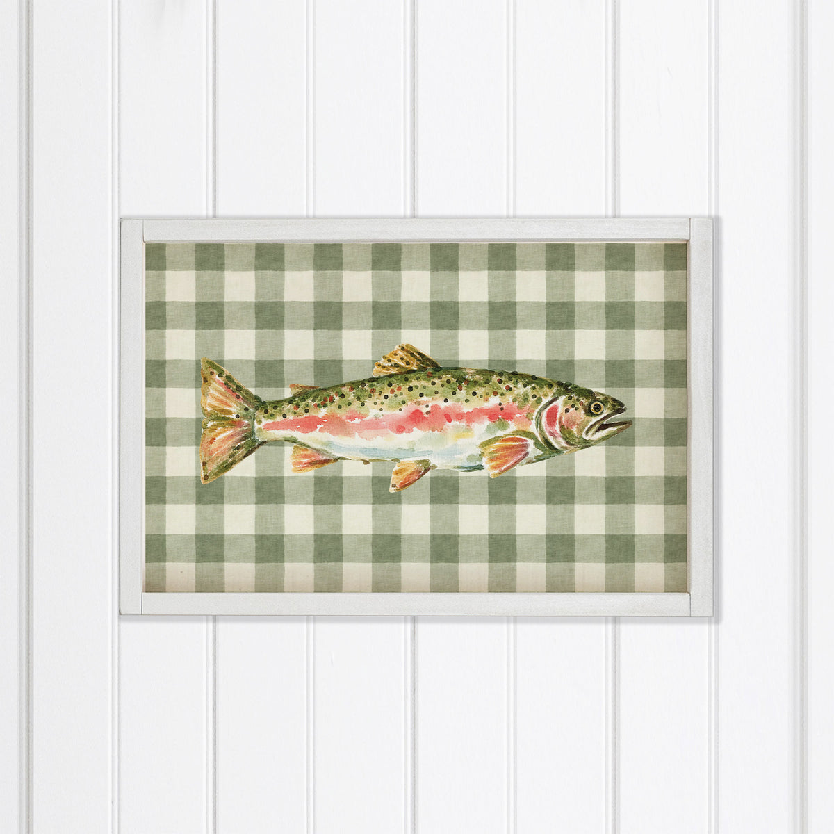 Trout Gingham Wall Art