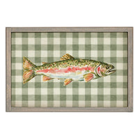 Trout Gingham Wall Art