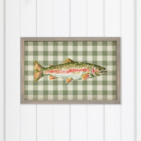 Trout Gingham Wall Art
