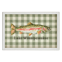 Trout Gingham Personalized Wall Art