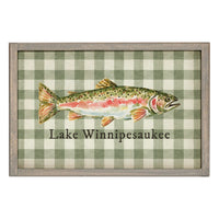 Trout Gingham Personalized Wall Art