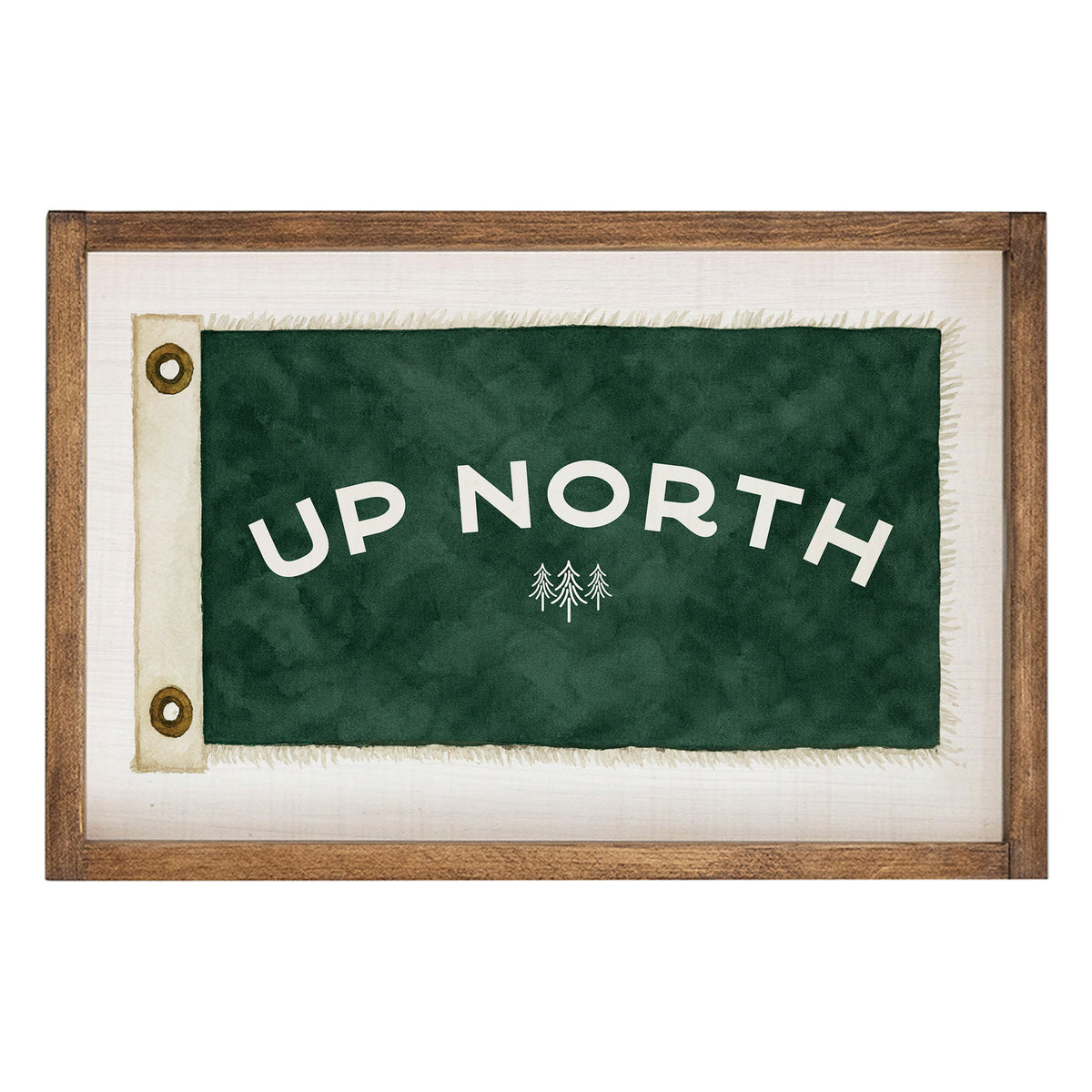 Vintage Flag Trees Personalized Wall Art
