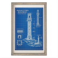 Provincetown Monument Blueprint Wall Art