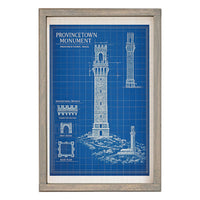 Provincetown Monument Blueprint Wall Art