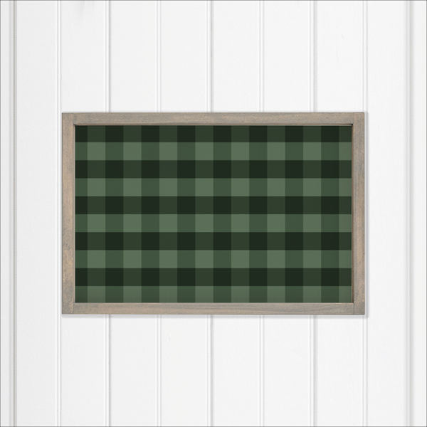 Green Plaid Wall Art