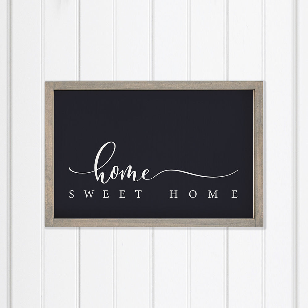 Dark Navy and White Home Sweet Home Wall Art