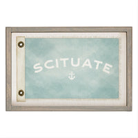 Anchor Vintage Flag Personalized Rectangle Wall Art