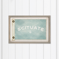 Anchor Vintage Flag Personalized Rectangle Wall Art