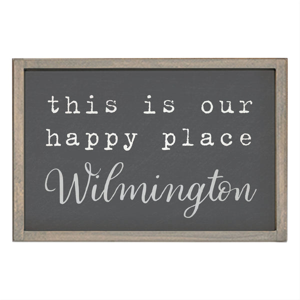 This Is Our Happy Place Personalized Rectangle Wall Art