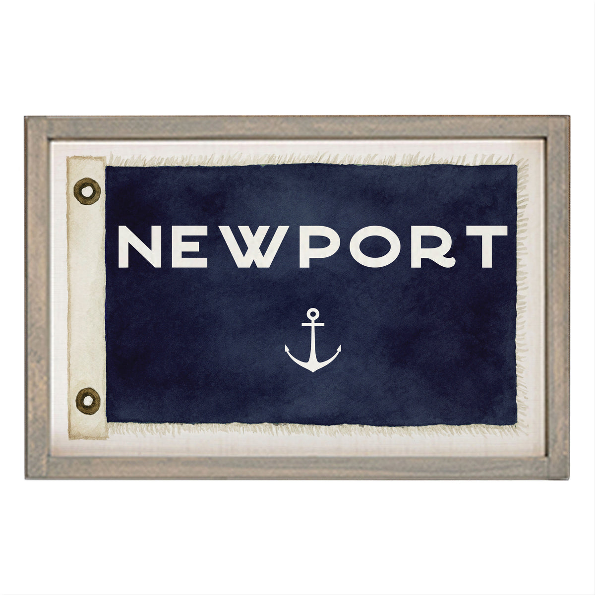 Anchor Vintage Flag Personalized Wall Art