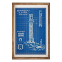 Provincetown Monument Blueprint Wall Art