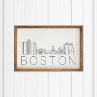 Boston Line Art Wall Art