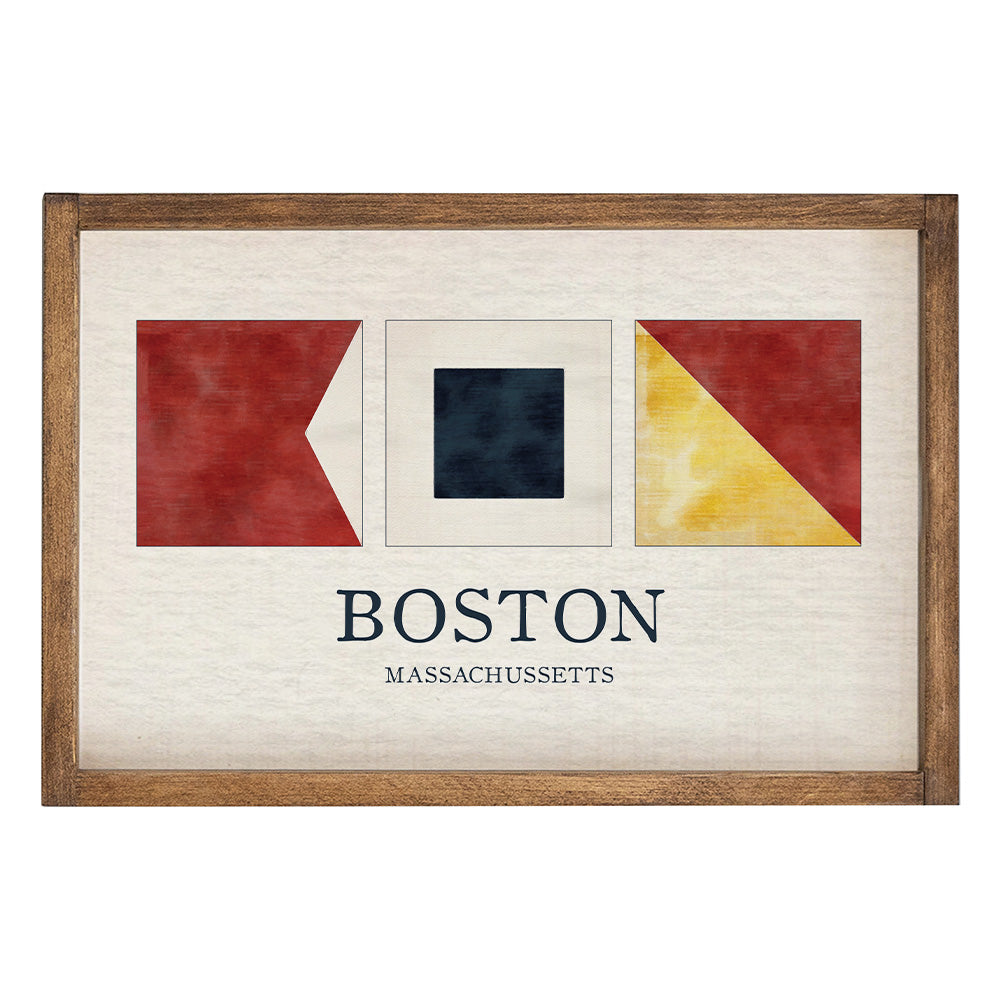 Boston Nautical Letters 13" x 19" Wall Art