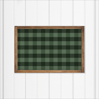 Green Plaid Wall Art