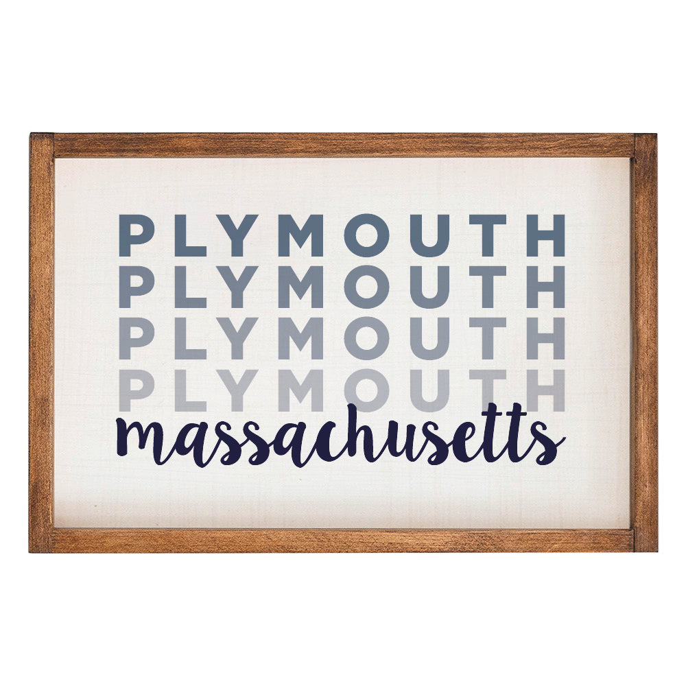 Repeating Word 13" x 19" Personalized Wall Art