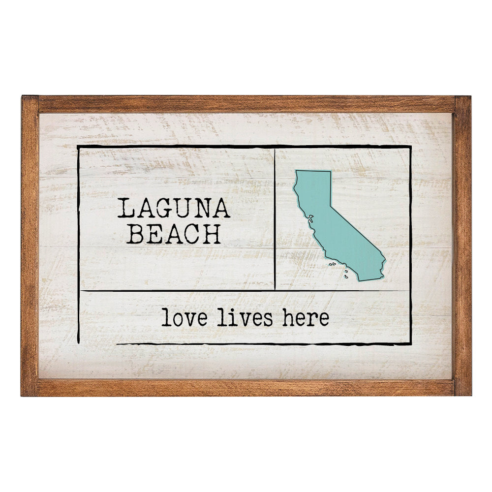 Love Lives Here 13" x 19" Personalized Wall Art