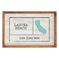 Love Lives Here 13" x 19" Personalized Wall Art