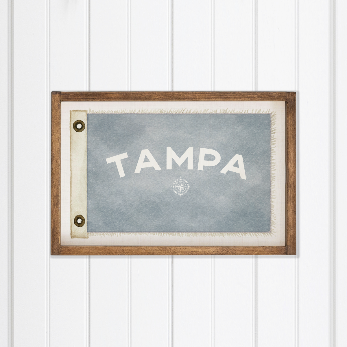 Compass Vintage Flag Personalized Rectangle Wall Art