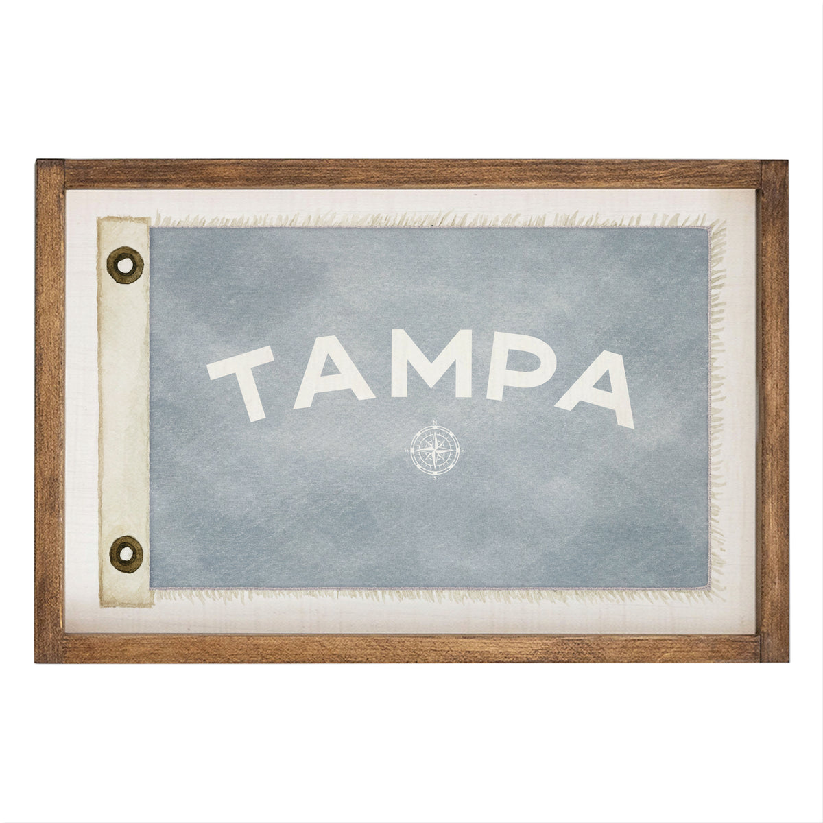 Compass Vintage Flag Personalized Rectangle Wall Art