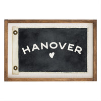Heart Vintage Flag Personalized Rectangle Wall Art