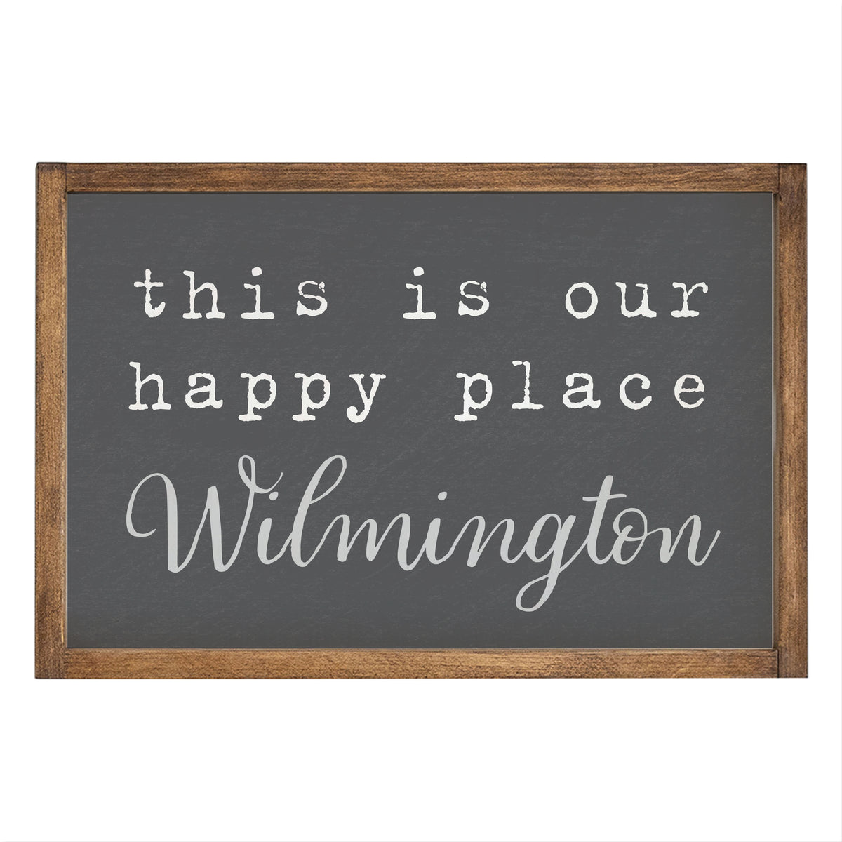 This Is Our Happy Place Personalized Rectangle Wall Art