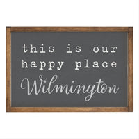 This Is Our Happy Place Personalized Rectangle Wall Art