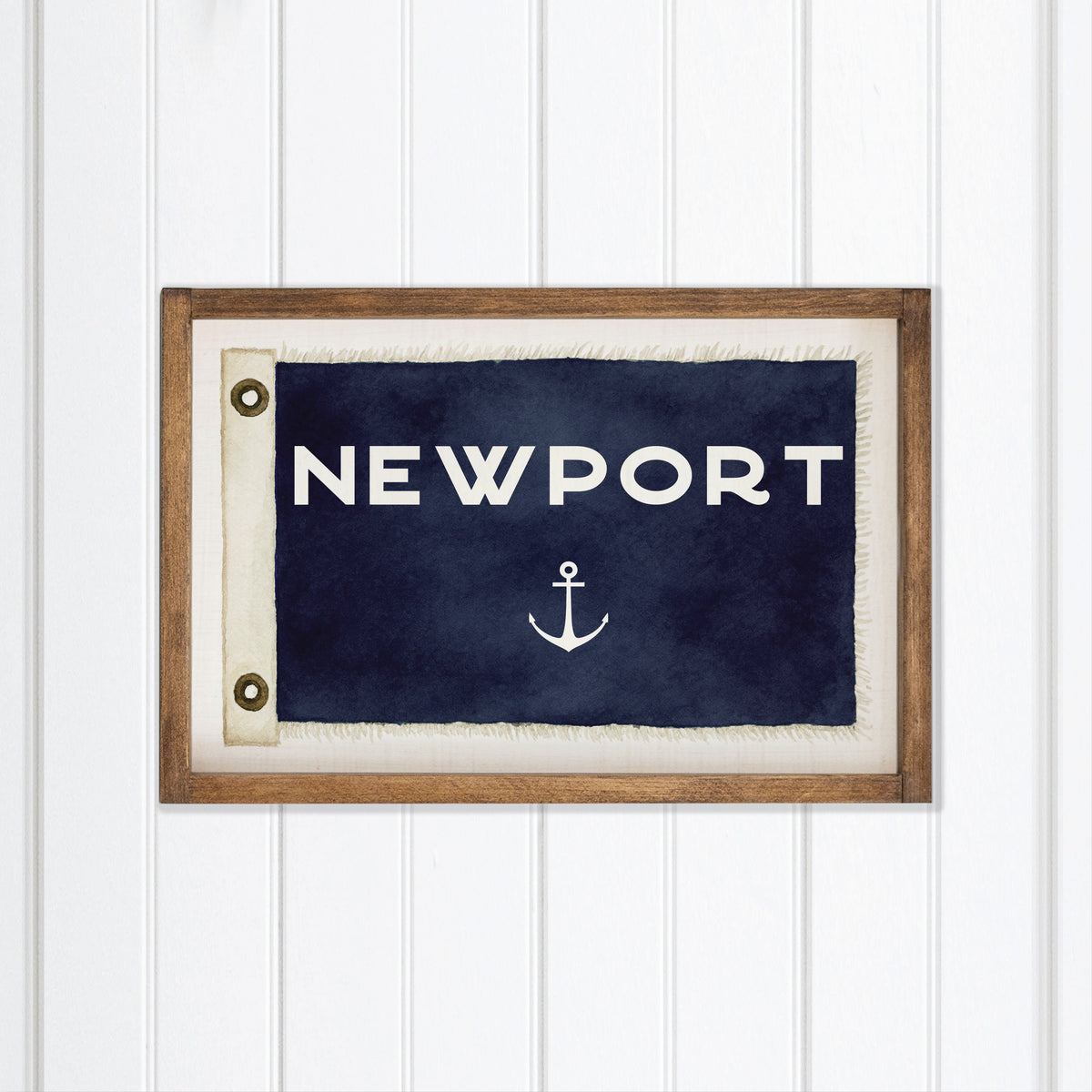 Anchor Vintage Flag Personalized Wall Art