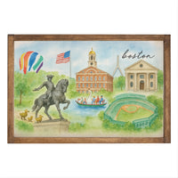 Boston Landmark Watercolor Wall Art