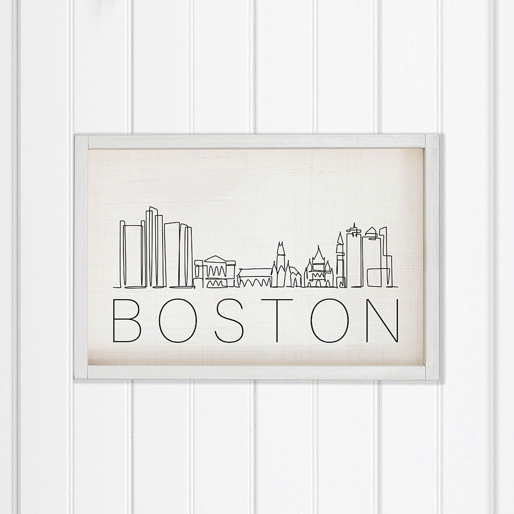 Boston Line Art Wall Art