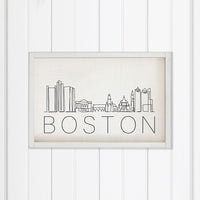 Boston Line Art Wall Art