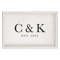 Initials EST Personalized Wooden Wall Art