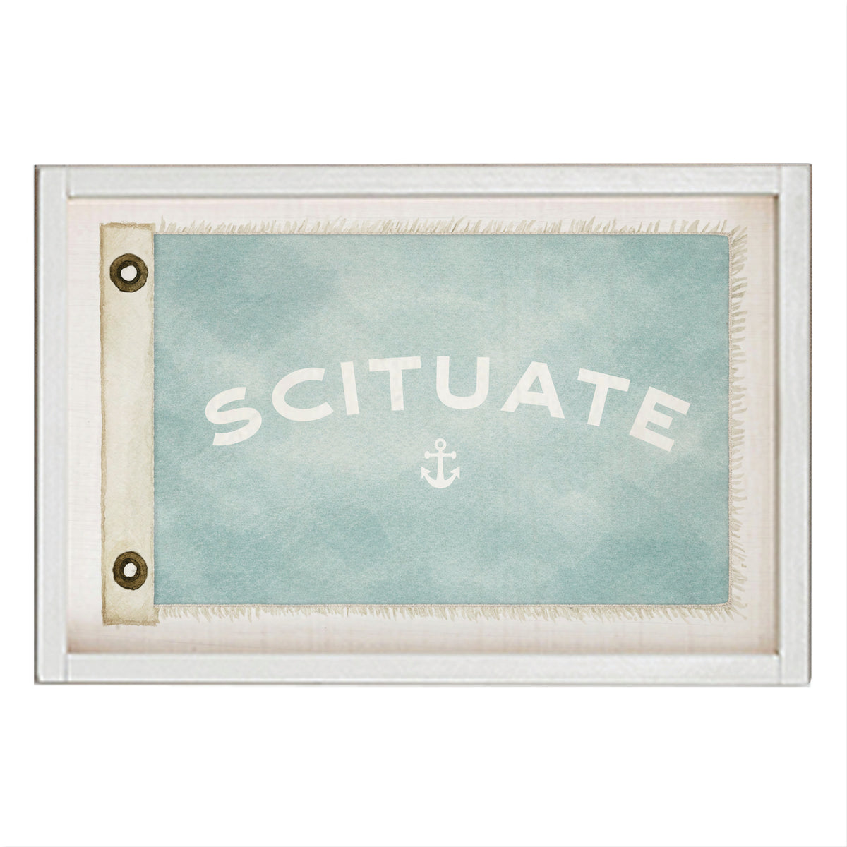 Anchor Vintage Flag Personalized Rectangle Wall Art