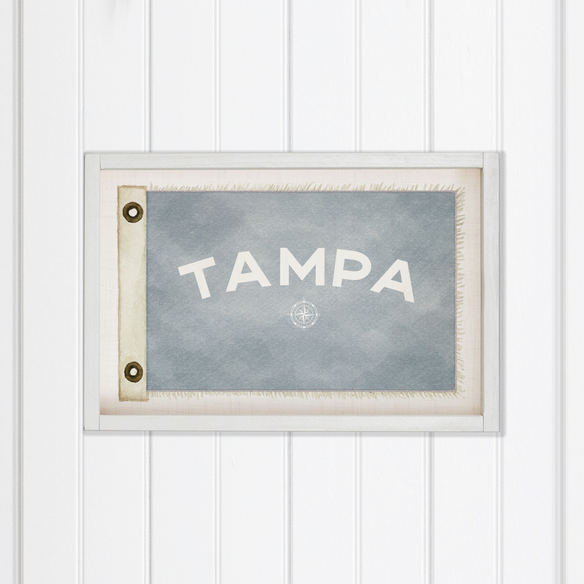 Compass Vintage Flag Personalized Rectangle Wall Art