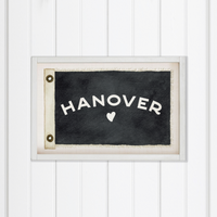 Heart Vintage Flag Personalized Rectangle Wall Art
