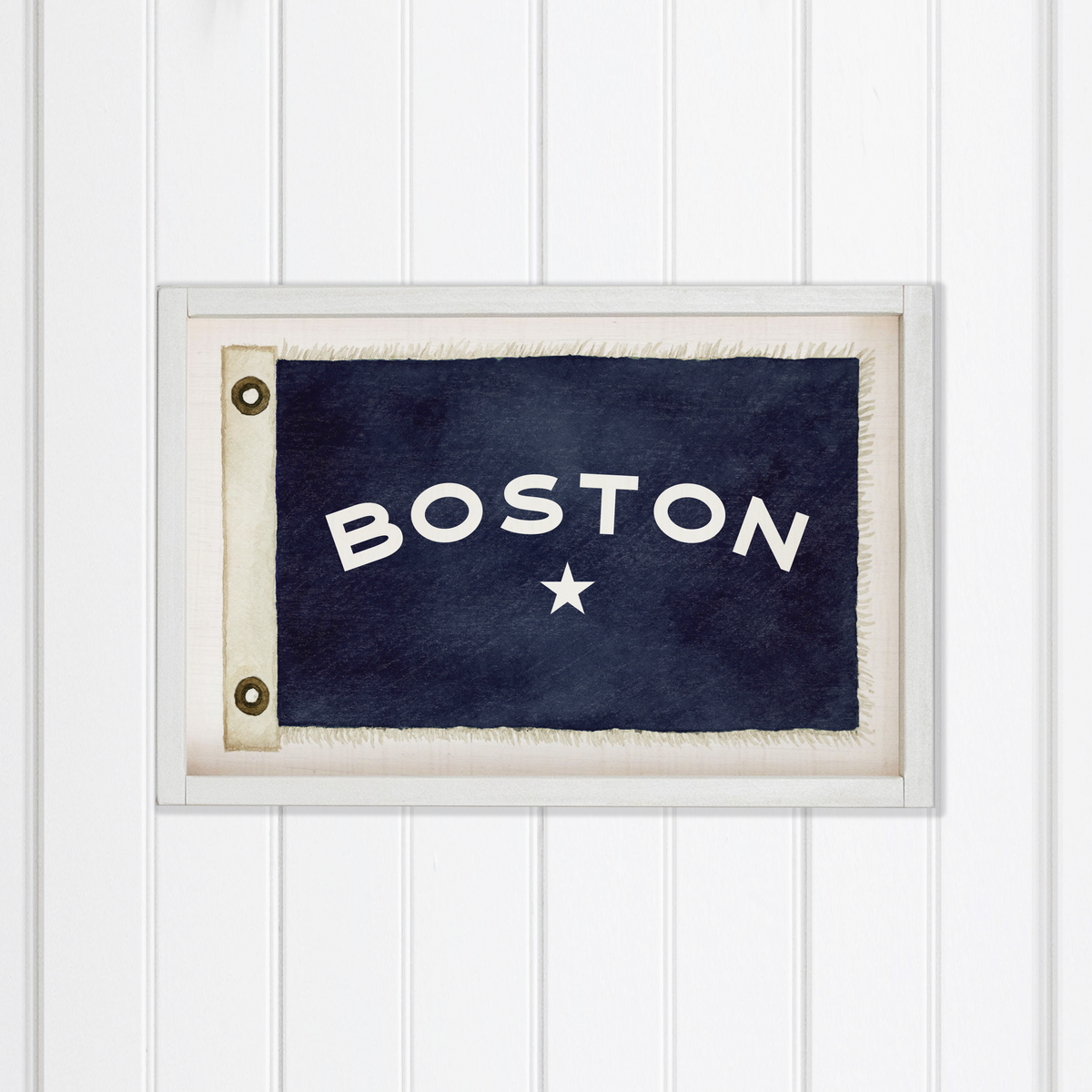Star Vintage Flag Personalized Rectangle Wall Art