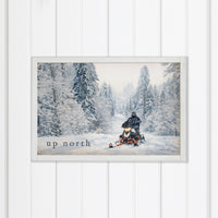 Snowmobile Winter Scene PersonalizedWall Art