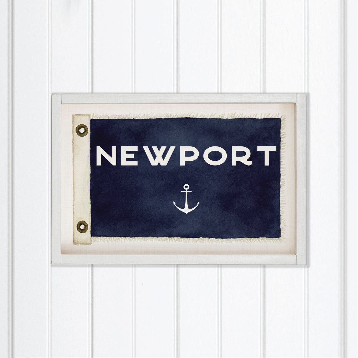 Anchor Vintage Flag Personalized Wall Art